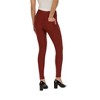 Premium Women's Stretch Ponte Pants With 5 Stylish Pockets - Perfect for Wear to Work - Dressy Leggings MS-1000 Rust X-Large - 3 of 3