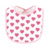 Hudson Baby Infant Girl Fiber Filled Drooler Bibs 3pk, Grandmas Favorite Heart, One Size - 4 of 4