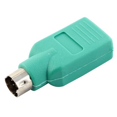 Unique Bargains 1PC USB to PS/2 Adapter, Male PS/2 to USB Adapter, Green USB to PS/2 Keyboard Adapter