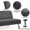 Yaheetech Modern Fabric Convertible Futon Sofa Bed with USB Ports - 3 of 4