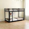 Racxily Metal Bunk Bed with Removable Stairs, Heavy Duty Sturdy Frame with 12" Under-Bed Storage for Teen & Adults - 3 of 4