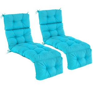 Costway 2 PCS 73" Lounge Chaise Cushion Padded Recliner Cushion Indoor Outdoor Black/Dark Orange/Gray/Orange/Brown/Beige - 1 of 4