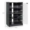 Aghana Digitals Distressed Black Media Stand with 4-Tier Adjustable Shelves, Tempered Glass Doors, - 2 of 4