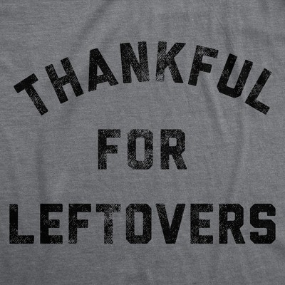 Мужские футболки Crazy Dog T-Shirts, Inc. Mens Funny T Shirts Thankful for Leftovers Sarcastic Thanksgiving Dinner Graphic Tee for Men - Crazy Dog Men's T Shirt for Thanksgiving Dark Grey L — фото 2