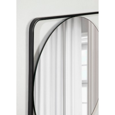 27" Square Silver Iron Vanity Wall Mirror