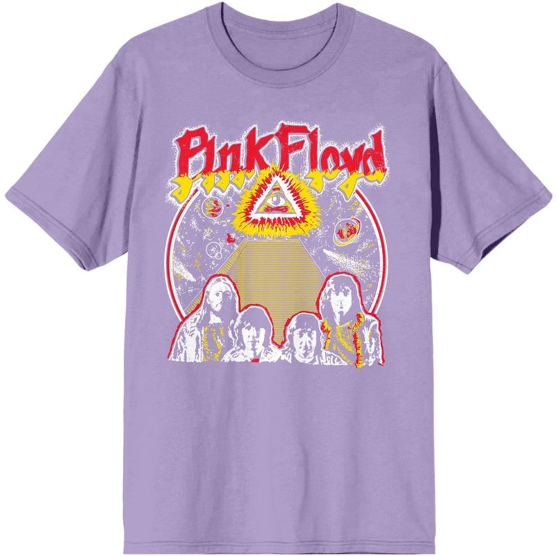 Pink Floyd Rock Band Cosmic Lavender  Graphic Tee Shirt, 1 of 3