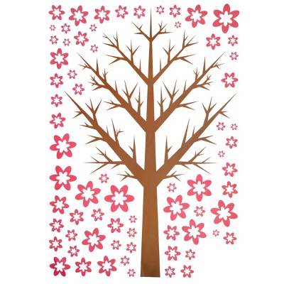 Slickblue Melody Tree Wall Decals – Large Decorative Vinyl Stickers for Instant Home Transformation 19.7" x 27.6"
