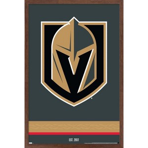 Trends International NHL Vegas Golden Knights - Logo 21 Framed Wall Poster Prints - 1 of 4