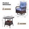 EROMMY 3 Pieces Patio Swivel Rocker Rattan Chairs, Outdoor Swivel Rocking Chairs With 1 Rattan Coffee Table, 360 Degree Swivel Patio Chairs For Lawn - 4 of 4