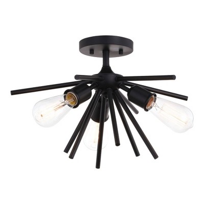 Vaxcel Estelle 3 - Light Flush Mount in  Matte Black