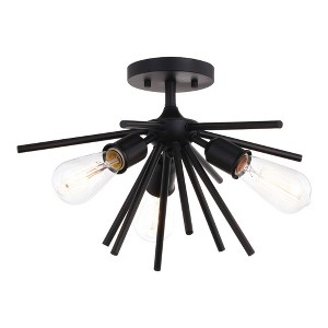 Vaxcel Estelle 3 - Light Flush Mount in  Matte Black - 1 of 4