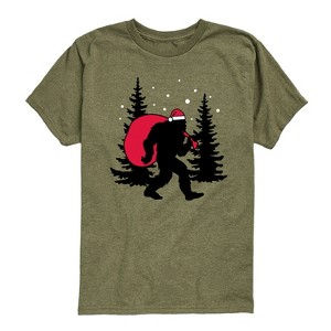 Boys' - Instant Message - Sasquatch Santa Short Sleeve Graphic T-Shirt - 1 of 4