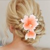 Unique Bargains Flowers Pattern Hair Clip 5.71"x3.94" Orange-pink 1 Pc - 2 of 4