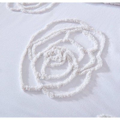 Rambling Rose Full/Queen Off-White Cotton Duvet Cover Set