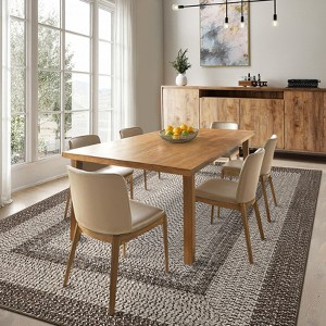 COZONY Washable Striped Runner Rug, Non Slip Low Pile Carpet Mat for Hallway, Kitchen, Bedroom - 1 of 4