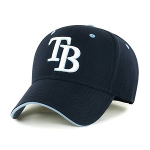 MLB Tampa Bay Rays Youth Money Maker Hat: Cotton Twill, Adjustable Snapback, Team Logo - 1 of 2