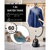 SALAV Smart Automatic Shut-Off Performance Garment Steamer with Wheels and Descaler Maintenance Packet Black - 3 of 4