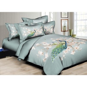 Linen Classique 320TC Majestic Peacock Duvet Set - 1 of 3
