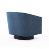 Wood Base Swivel Chair with Foam Seat, Sinuous Springs, and Wooden Swivel Base - 3 of 4