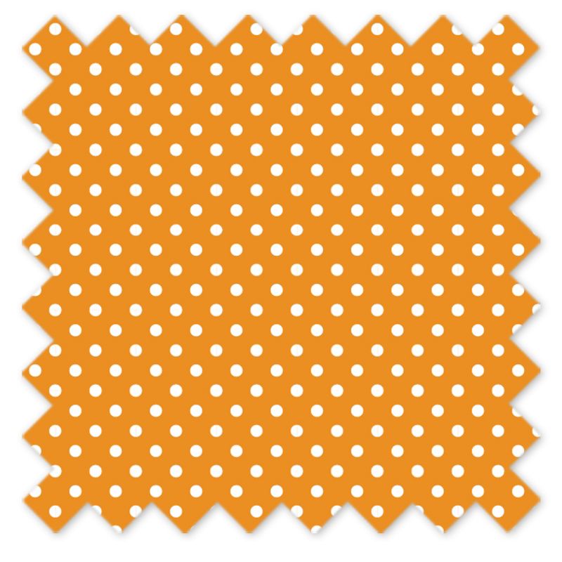 Bacati - Pin Dots Orange Cotton Printed Single Window Curtain Panel, 4 of 5