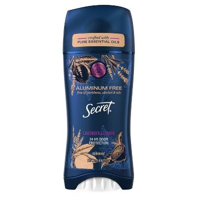 Secret Aluminum-Free Women's Deodorant with Essential Oils Lavender & Lemon - 2.6oz