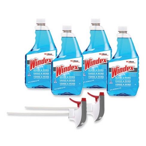 Windex Original Glass Cleaner, Fresh Scent, 32 oz Spray Bottle, 4/Carton - image 1 of 4