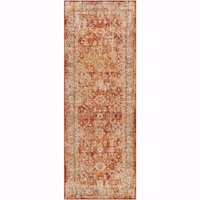 Mark & Day Harpers Ferry 2'7"x10' Runner Woven Indoor Area Rugs Burgundy: Stain-Resistant, Pet Friendly, Traditional Style