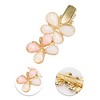 Unique Bargains Women's Fashion Grace Butterfly Flowers Hair Clips Gold Tone Purple 5 Pcs - 3 of 3