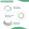Unique Bargains Wall Split Flange Self-Adhesive Plumbing Cover Plates ABS Faucet Escutcheons 2 Pcs - 2 of 4