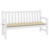 vidaXL Outdoor Oxford Fabric Garden Bench Cushion - Beige - 78.7"x19.7"x1.2", Foam Fiber Filling, for Patio Seating Comfort - 3 of 4