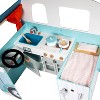 SVAN Wooden Play Camper Van Toy Playset w Steering Wheel, Kitchen w Stove, Oven, Bed, Pillow, Pretend Shower, Curtains - 4 of 4
