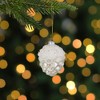 Northlight Frosted Pine Cone Glass Christmas Ornament - 3.75" - White - 2 of 4