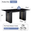 NicBex Dining Table 71" Modern Glass Rectangular Table with MDF Table Legs for Dining Room - 4 of 4