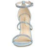 Allegra K Women's Strappy Rhinestone Stiletto Heel Heel Sandals - 2 of 4