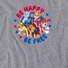 Women's Paw Patrol Be Happy, Be Free 4th Of July Loose T-Shirt - 2 of 4