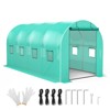 Walk-in Tunnel Greenhouse,Garden Plant Hot House for Outdoors Vegetables Plants,Galvanized Steel Frame Green PE Cover Warm House （6/8 Windows） - 2 of 4