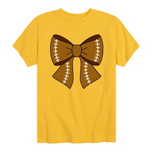 Boys' - Instant Message - Football Bow Short Sleeve Graphic T-Shirt - 1 of 4