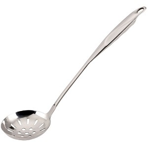 Unique Bargains Heat-resistant Non-stick Stainless Steel Slotted Spoon Strainer Silver Tone 10.6" Length - 1 of 3