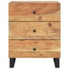 vidaXL Bedside Cabinet 19.7 in.x13 in.x24.4 in. Solid Wood Acacia&Engineered Wood - 3 of 4