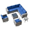 XIZZI Premium Outdoor Swivel Chair Sofa Set in 7 Colors, Modular Patio Seating with Swivel Chairs, Add-Ons Like Coffee Table and Fire Pit - 2 of 4