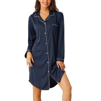 Classic 3/4 Sleeves Comfy Silk Pajama Dress #7823001 – Bradoria Lingerie