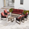 EAGLE PEAK Natural Cedar Wood Conversation Set, Outdoor Patio Furniture with Coffee Table and Side Table - 2 of 4