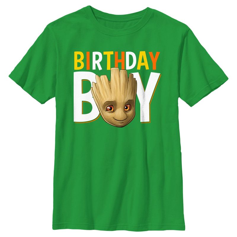Boy's Guardians of the Galaxy Birthday Boy Groot T-Shirt, 1 of 5