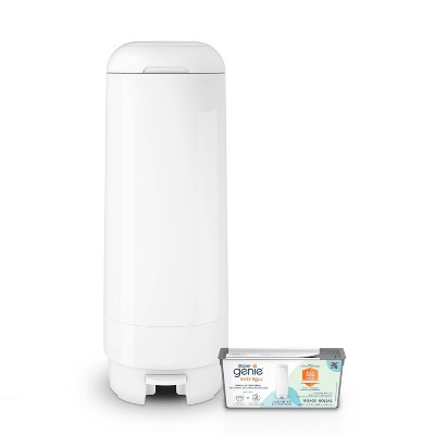 Image of Diaper Genie Signature Diaper Pail with 18 Bags - White
