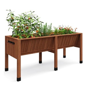 TROPOW Raised Garden Bed with Legs, Elevated Wooden Planter Box - 1 of 4