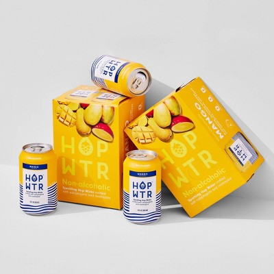 HOP WTR Mango Non-Alcoholic - 6pk/12 fl oz Cans