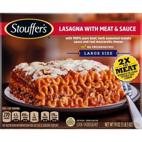 Stouffer's Frozen Lasagna With Meat & Sauce - 19oz : Target