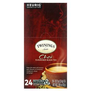 Twinings Chai Flavoured Black Tea Single Serve K-Cup Pods for Keurig, Naturally Sweet and Savoury Spice Flavours, Caffeinated, 24 Count (Pack of 3)