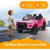 Pink 24V Kids Ride On Truck Car With Remote Control Two Seater Led Lights Mp3 Bluetooth Spring Suspension And Usb Port Pink - 2 of 4