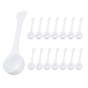 Unique Bargains Plastic Disposable Coffee Spices Short Handle Measuring Spoons 15 Pcs - 1 of 4